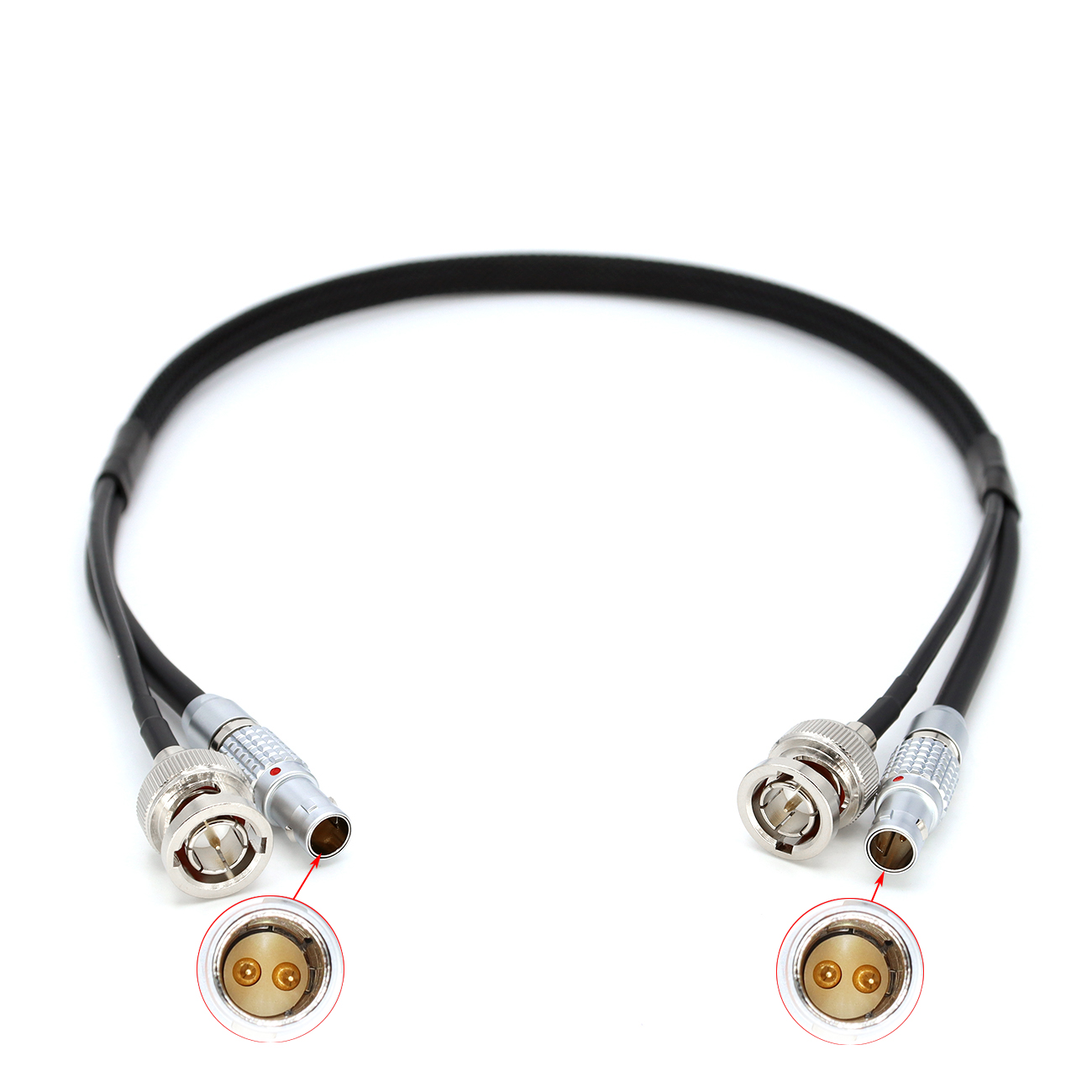 Power Cable 0B 2Pin to 2Pin Cable + 75ohm SDI for Teradek, Samhd Ultra7