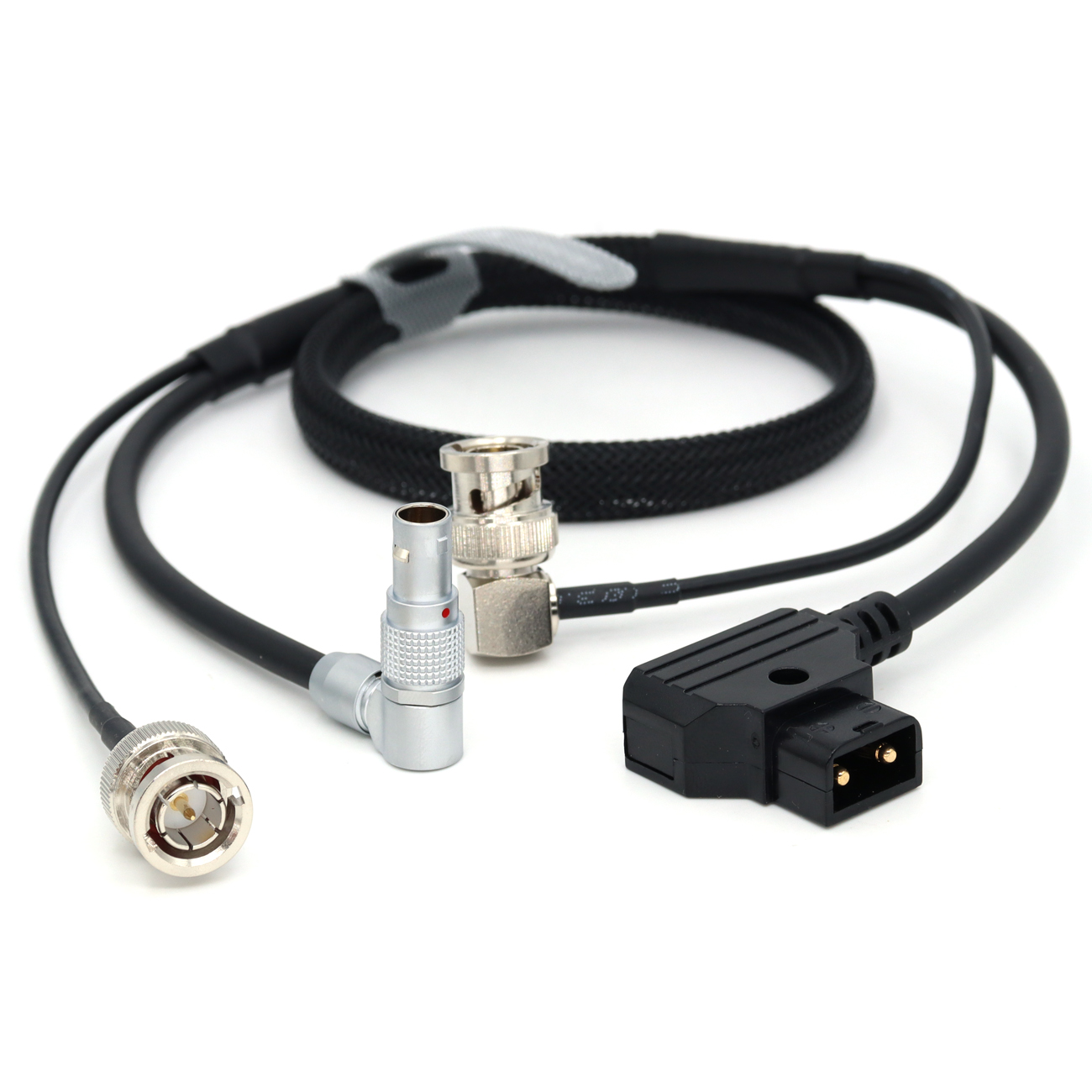 Power Video Cable D-tap to Adjustable Elbow 0B 2Pin + 75ohm SDI for Teradek, Vaxis Transmission
