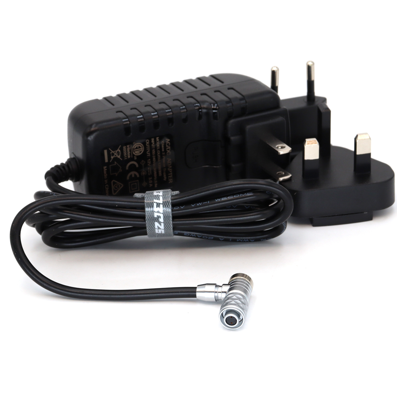 BMPCC 4K 6K 12V AC/DC Power Supply Adapter for BMPCC, Right Angle 2Pin Connector