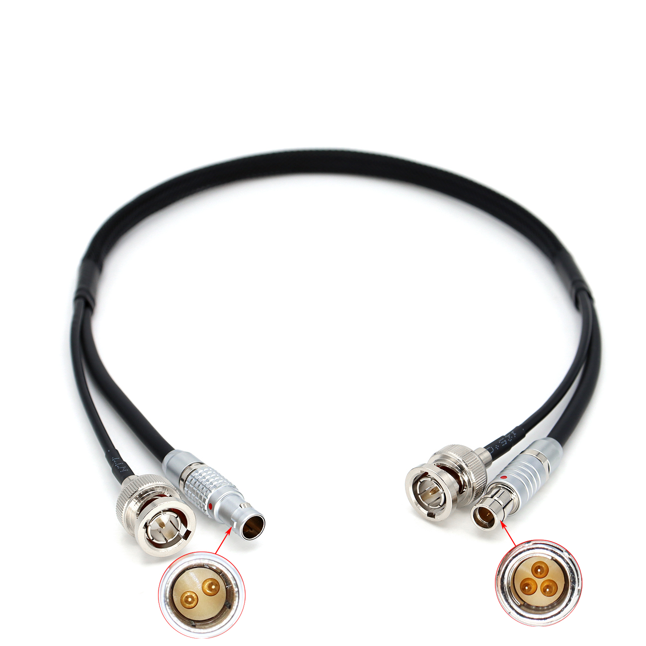 Power Cable RS 3pin to 0B 2pin Cable and 75ohm SDI for Teradek Bolt Pro, Vaxis transmission, Samhd Ultra7 