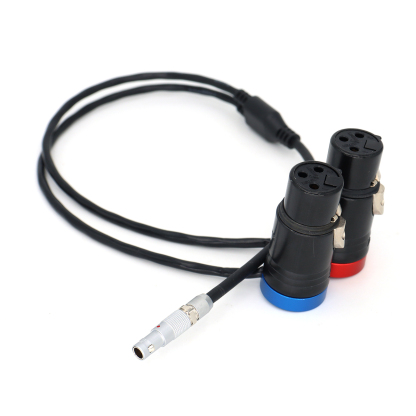 Audio Cable 00B 5Pin to Dual Short XLR 3Pin Female for ARRI ALexa Mini/RED