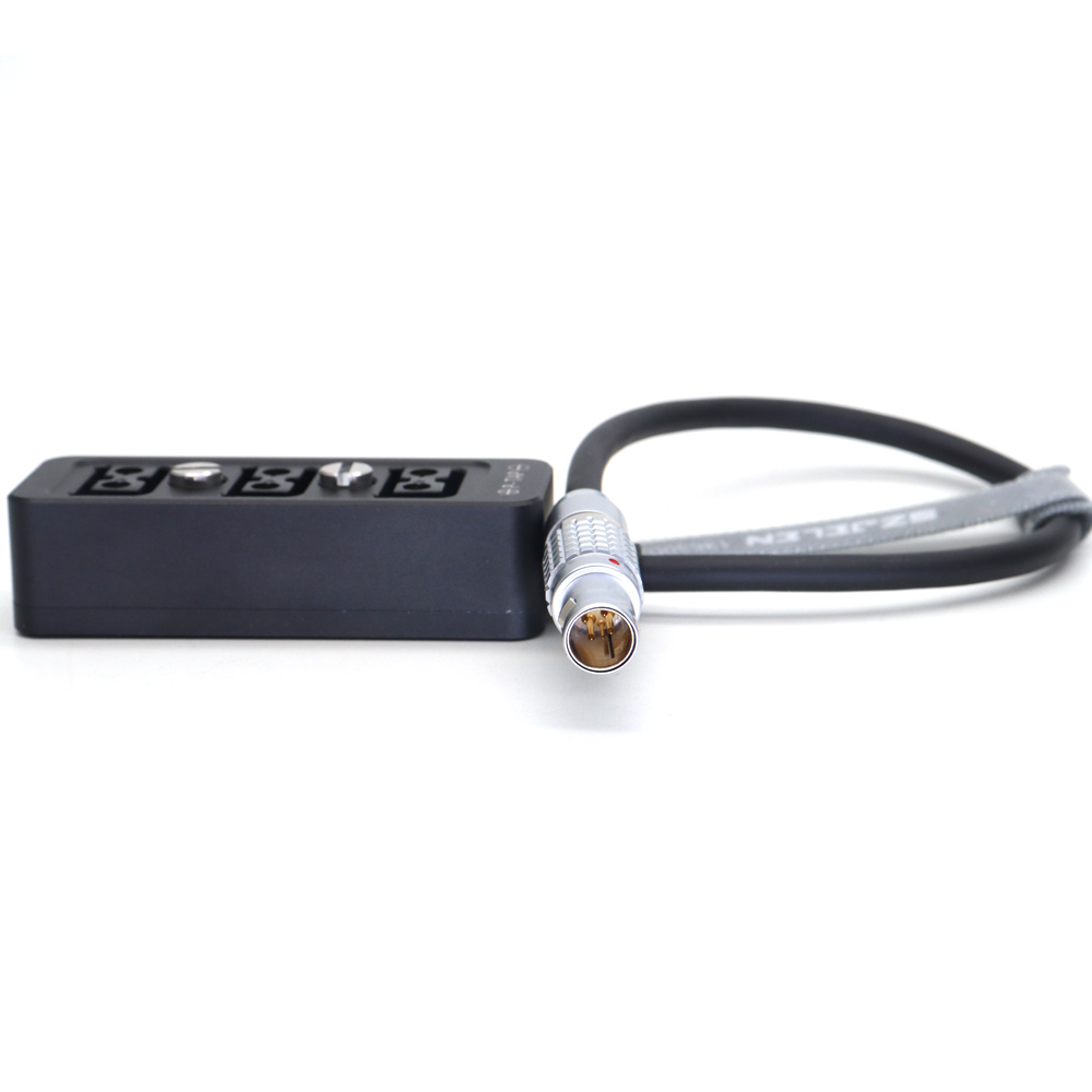 MK-V V4 D-Box has AR 12V&24V 0B 4Pin/1B 3Pin/1B 4Pin/1B 8Pin to 3 D-tap Camera power three way splitter with 1/4‘’ screw