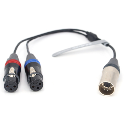 Audio Cable NEUTRIK XLR 5Pin Male to Dual XLR 3Pin female for ARRI Amira，sony Venice 