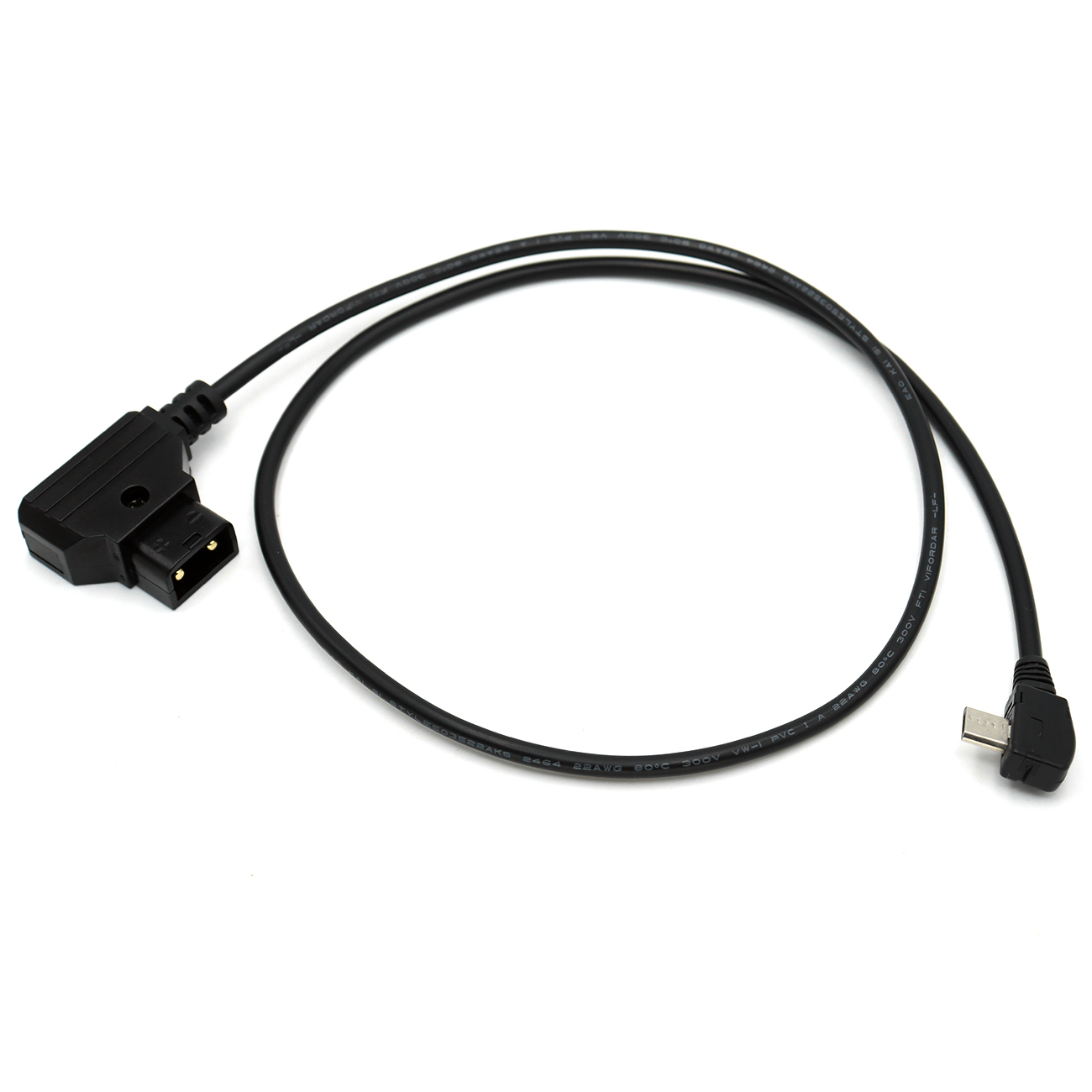 Nucleus-Nano Motor Power Cable P-TAP D-tap to Micro USB Right Angle 14.8V for Tilta V-Mount