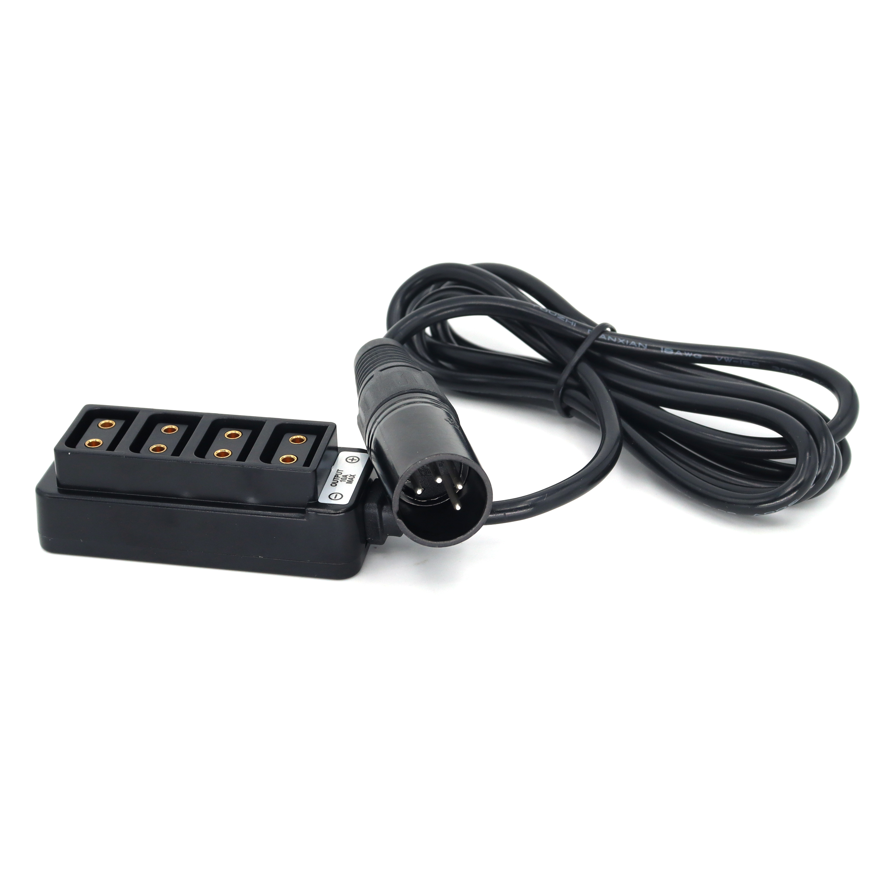 XLR 4Pin to 4 Port D-tap/P-tap Splitter Cable for ARRI RED/TVLOGIC Camera