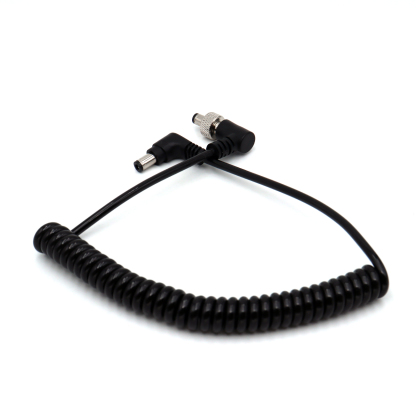 Locking DC 5.5x2.5mm to DC 2.5mm Male Coiled Video Power Cable for Atomos Ninja V Sony Pix-E7 E5 Monitor Hollyland Mars 400s
