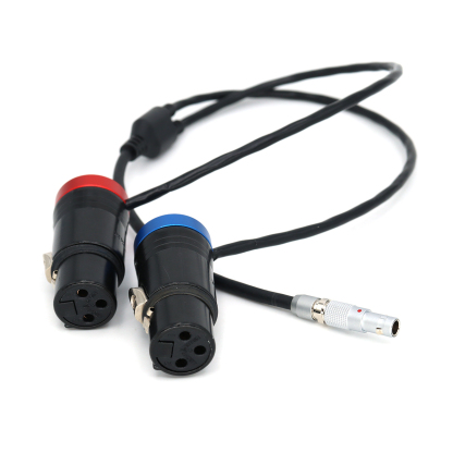 Audio Cable 00B 5Pin to Dual Short XLR 3Pin Female for ARRI ALexa Mini/RED