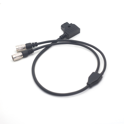 Power Cable D-tap to Dual Hirose 4Pin Male for ZAXCOM, Sound Devices 688/633, Zoom F8