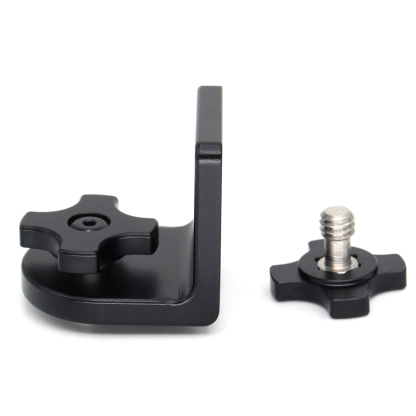 90° Angle Mini L-Shaped Mount Plate Kit with 3/8''-16,1/4"-20 Screw, Elastic Positioning Pin