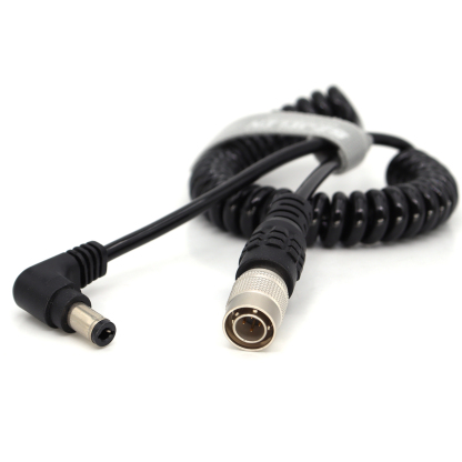 Power Coiled Cable DC 5.5/2.5 to Hirose 4Pin Male for Sound Devices 688 633 Zoom F8