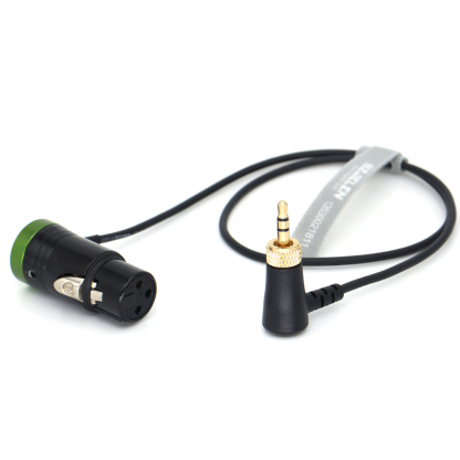 Audio Cable Locking 3.5mm TRS Right-Angle to Short XLR 3Pin Female for Sennheiser SK 500 G4 Sony UWP D11 D21