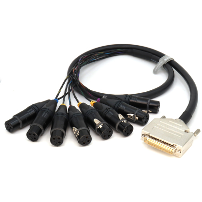 DB25 Male to 8 Channel XLR 3Pin Male/Female Balanced Audio Cable for Studio Recording, Patch Bay, Mixing Console, Microphones