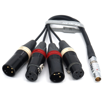 XLR Breakout Audio Input Cable for Atomos Shogun Monitor Recorder
