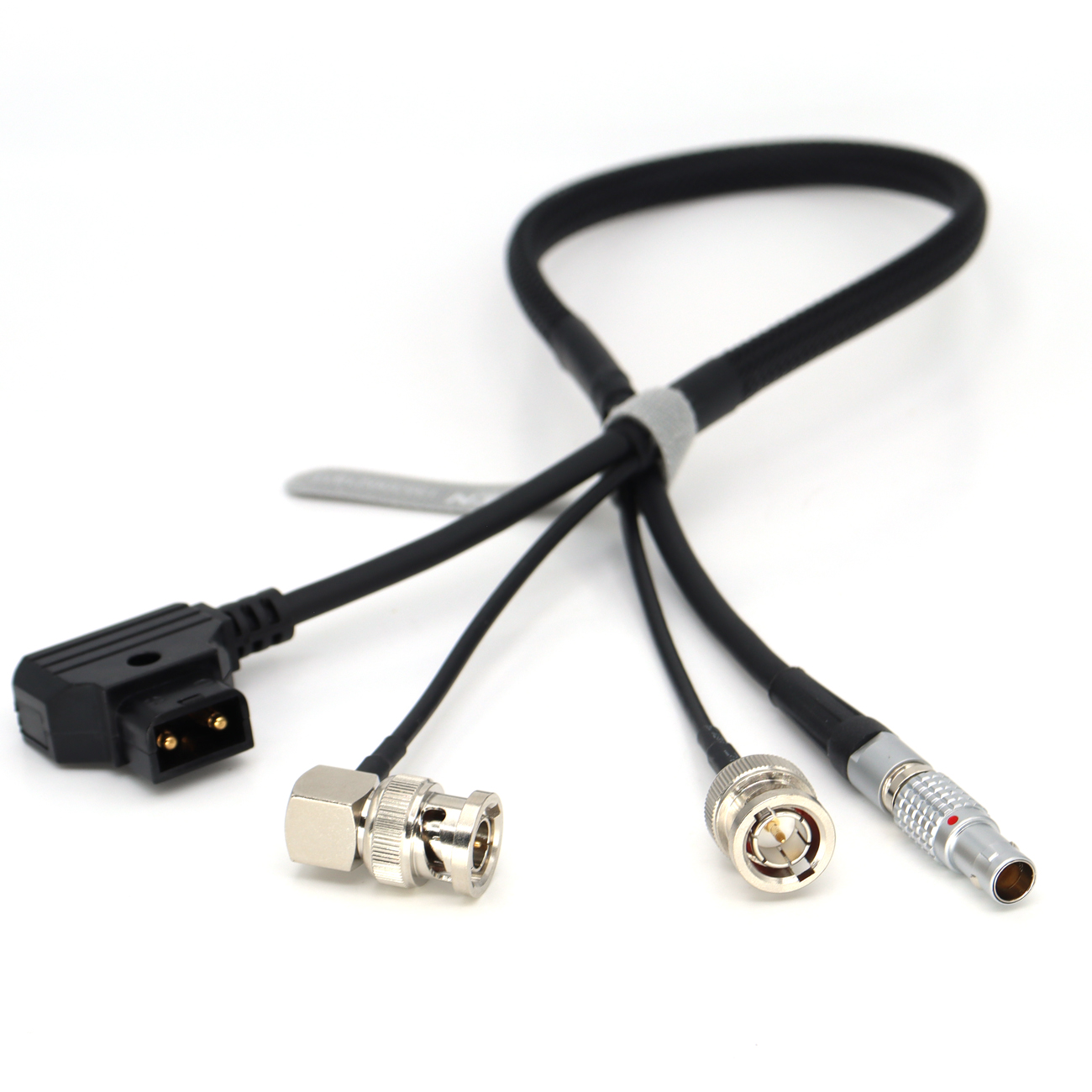 Power Video Cable D-tap to Adjustable Elbow 0B 2Pin + 75ohm SDI for Teradek, Vaxis Transmission
