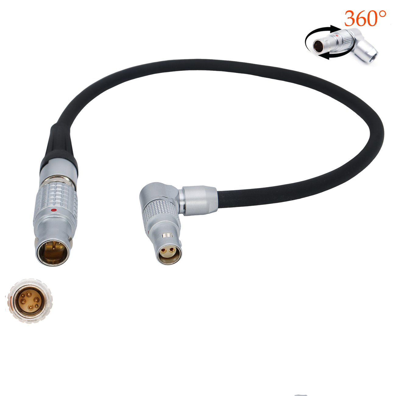 Power Cable 1B 6Pin(4+2) for DJI Ronin 2 to 0B 2Pin Female for RED Komodo Camera