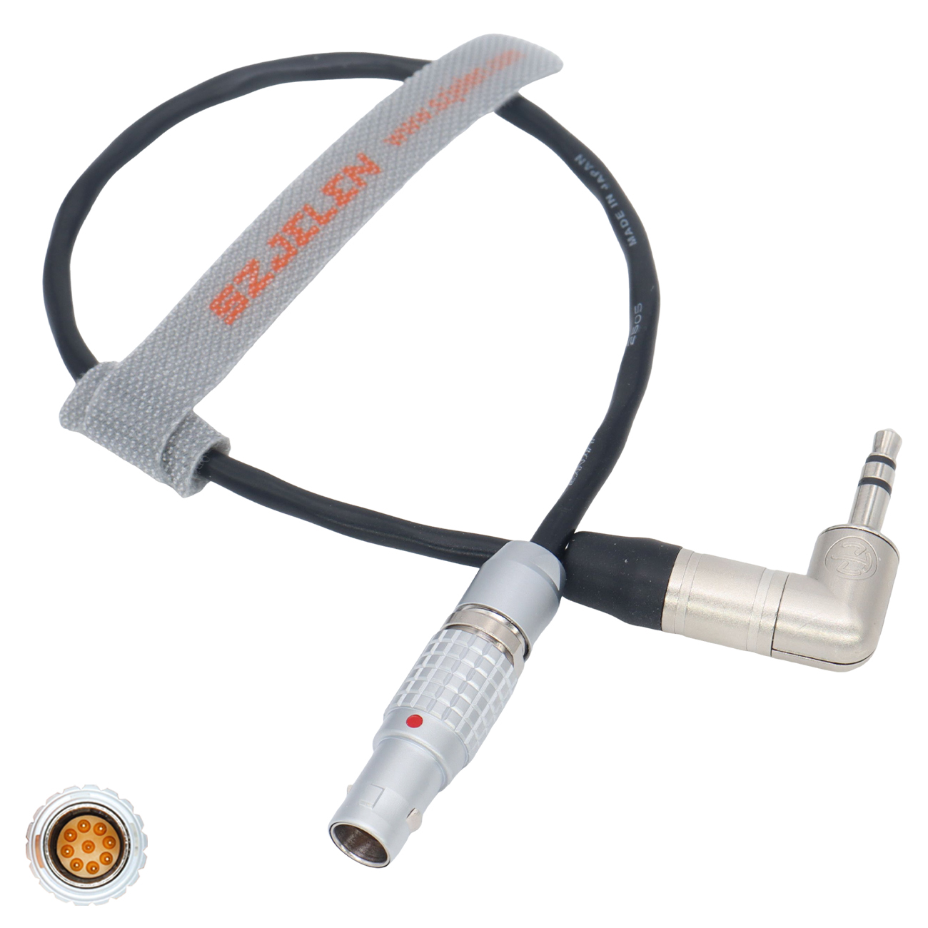 Pixboom Spark Camera To DEITY TC-1 Time Code Synchronization Cable EXT 9 Pin To 3.5mm With Locked Compatible with RED RED V-RAPTOR/KOMODO