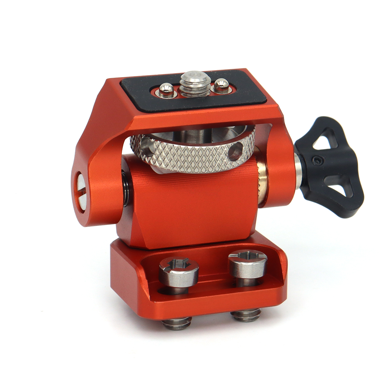 NATO Clamp/Cold Shoe/3/8/1/4 Screw DSLR Monitor Mount for ARRI Mount, 180° Tilt and 360° Swivel