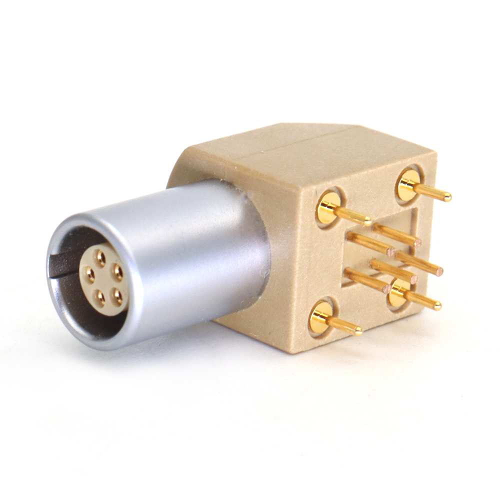 EPG 0B 2~9 Pin Male Plug Aviation Fast Connector Ellenbogen 90° PCB Buchse Printed Circuit