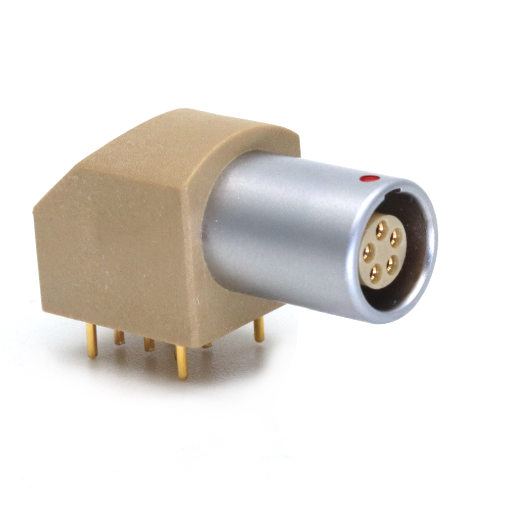 EPG 0B 2~9 Pin Male Plug Aviation Fast Connector Ellenbogen 90° PCB Buchse Printed Circuit