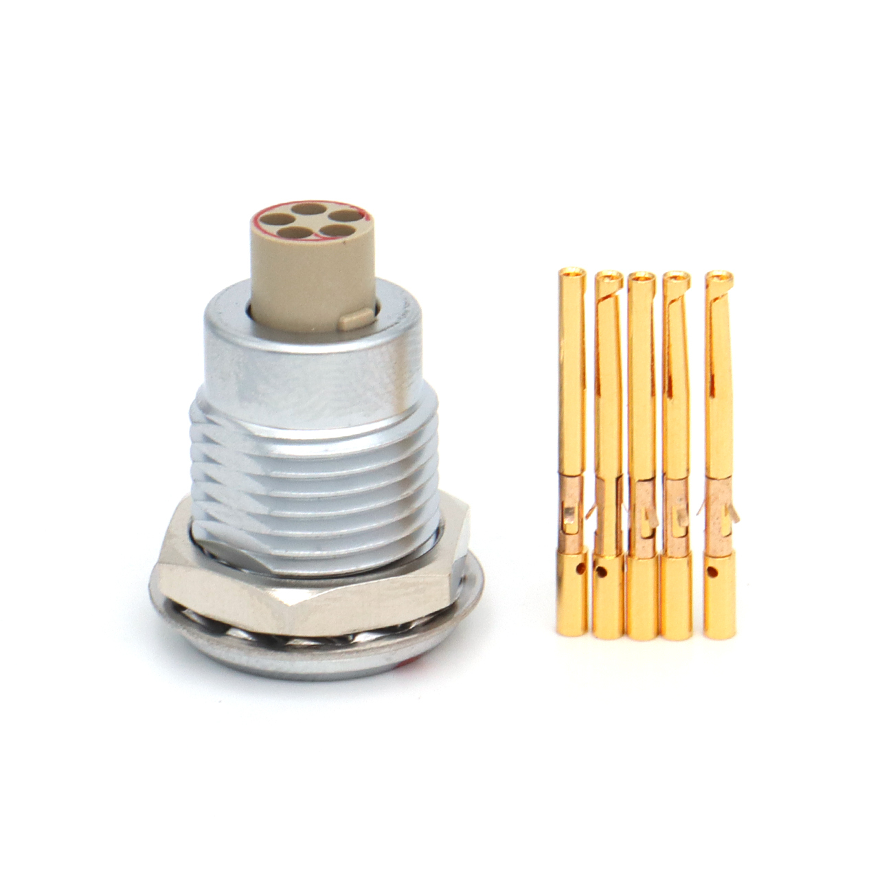 FGG EGG 0B 1B 2~7Pin Metal Circular Connector Without Welding, Crimping Plug Socket