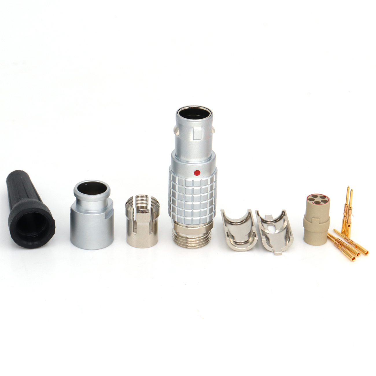 FGG EGG 0B 1B 2~7Pin Metal Circular Connector Without Welding, Crimping Plug Socket