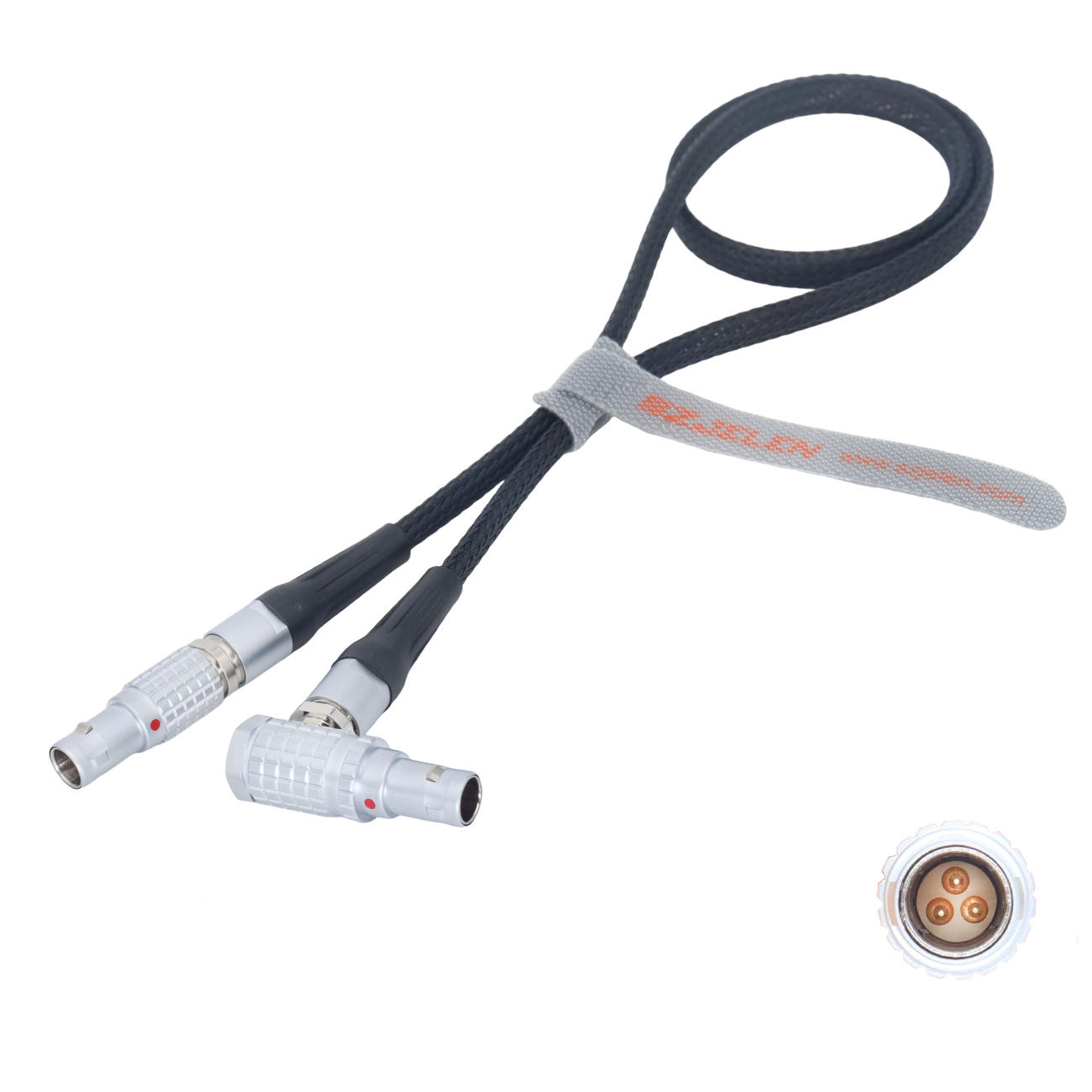 Steadicam Volt Power Cable 0B 3Pin Male to Elbow 0B 3Pin Male for 