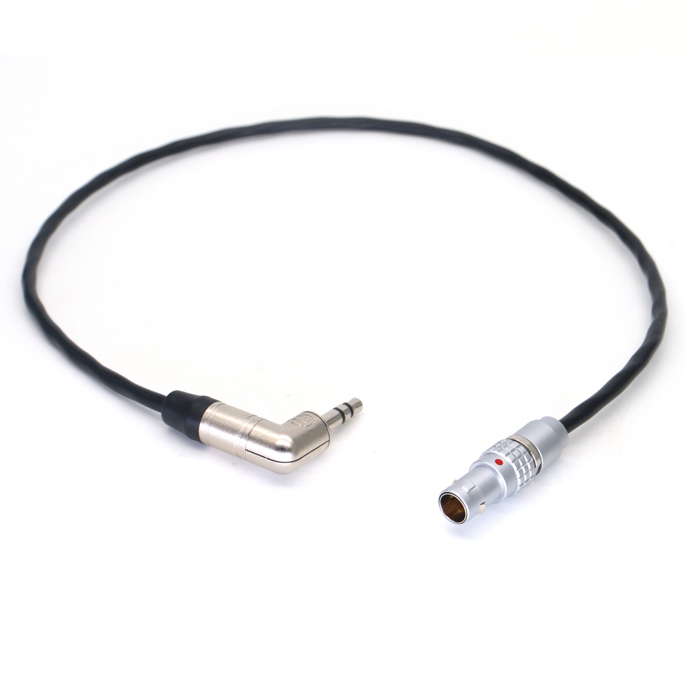 Timecode Cable Elbow 3.5mm TRS to Short 0B 5Pin for ARRI Alexa Mini/XT