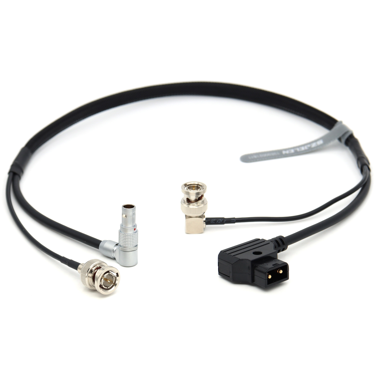 Power Video Cable D-tap to Adjustable Elbow 0B 2Pin + 75ohm SDI for Teradek, Vaxis Transmission
