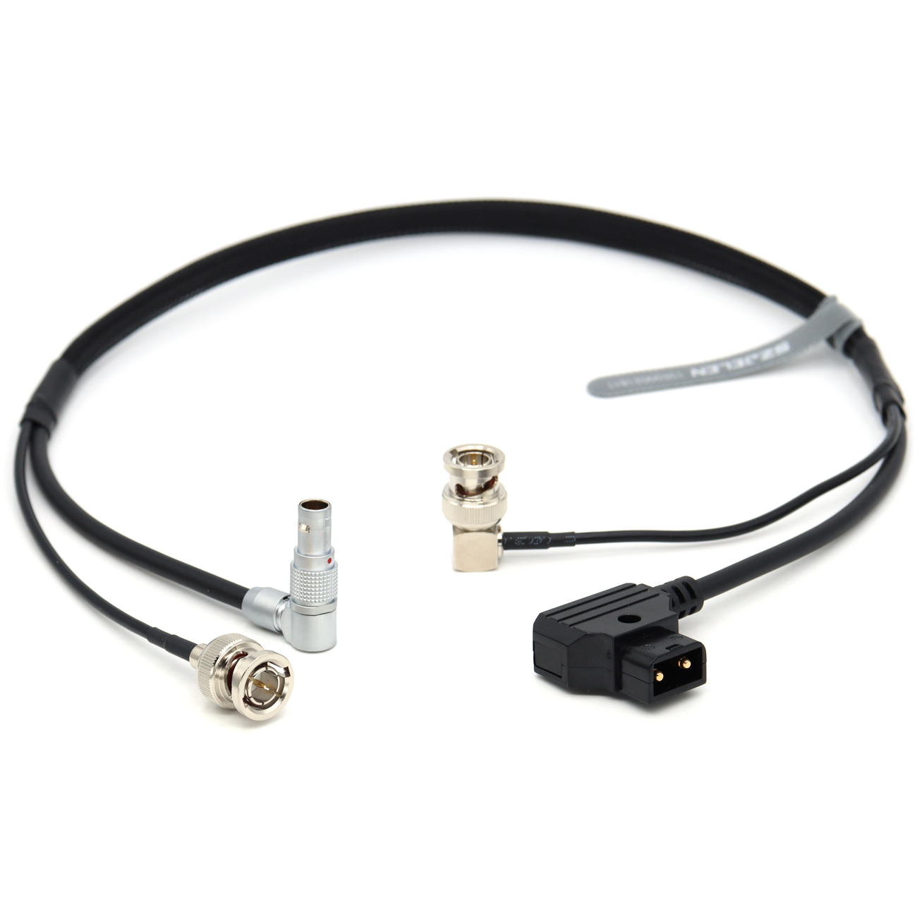 Power Video Cable D-tap to Adjustable Elbow 0B 2Pin + 75ohm SDI for Teradek, Vaxis Transmission