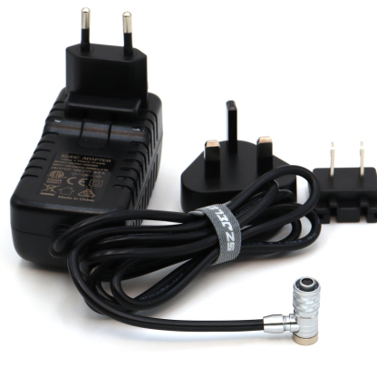 BMPCC 4K 6K 12V AC/DC Power Supply Adapter for BMPCC, Right Angle 2Pin Connector