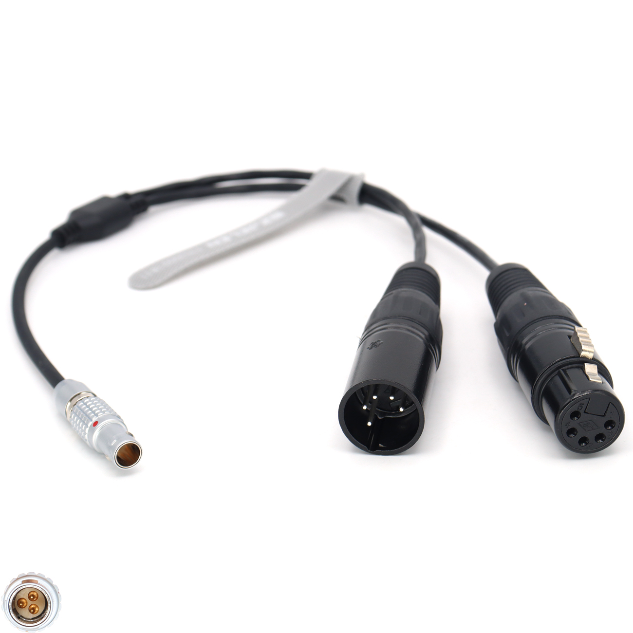 FGG 0B 3Pin to Double XLR 5pin Male/Female for Aputure Sidus One DMX Cable