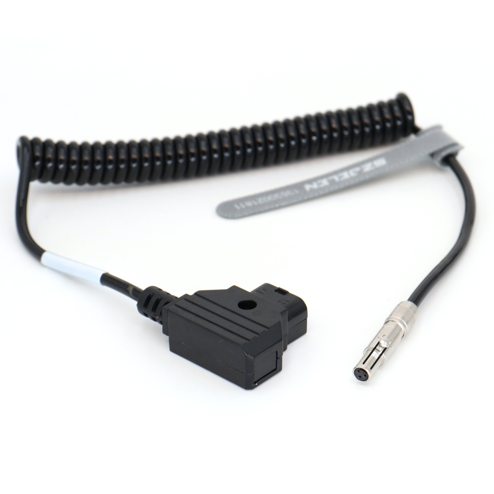 Power Coiled Cable D-tap to 3Pin Female for Odyssey 7Q/7Q+ Monitor