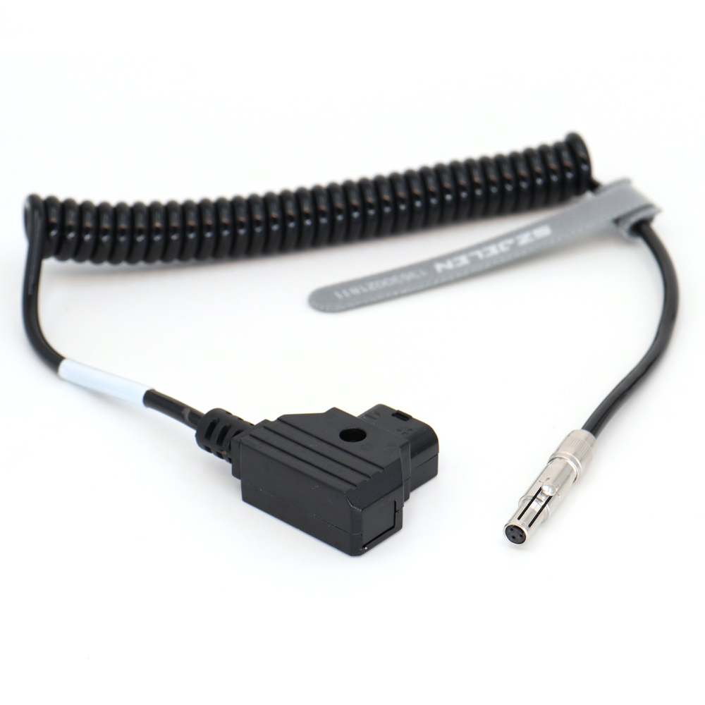 Power Coiled Cable D-tap to 3Pin Female for Odyssey 7Q/7Q+ Monitor