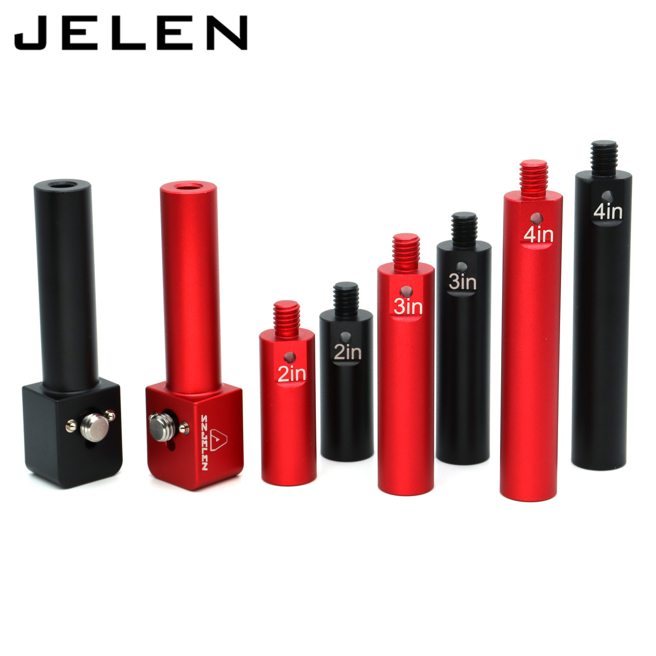 19mm pole mounting bracket with 3/8 screws, anti twist elastic positioning pin, 4 sections of length to match for ARRI RED Sony