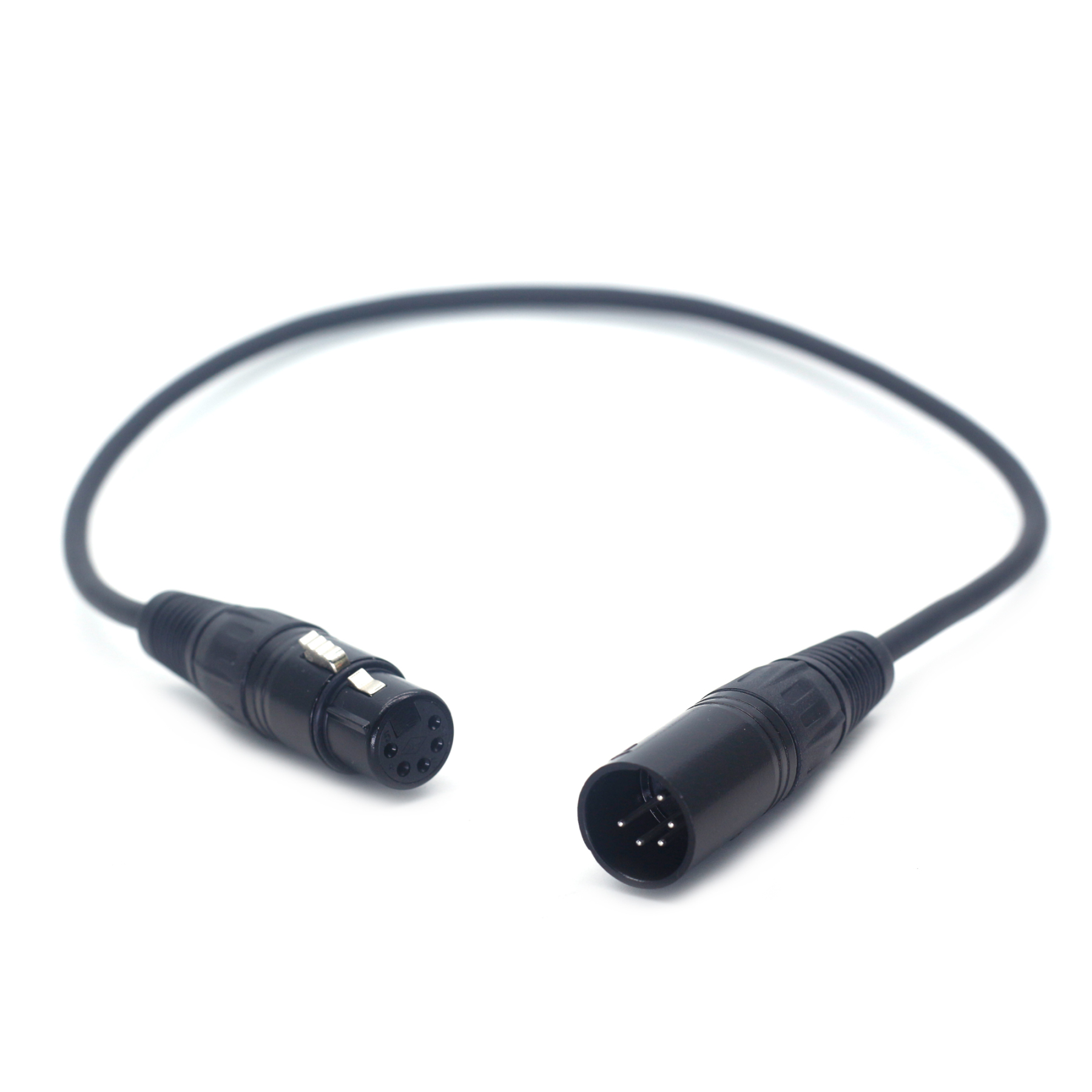 Power Cable XLR 5Pin Male to Female DMX Cable for Stage Lighting Input & Output