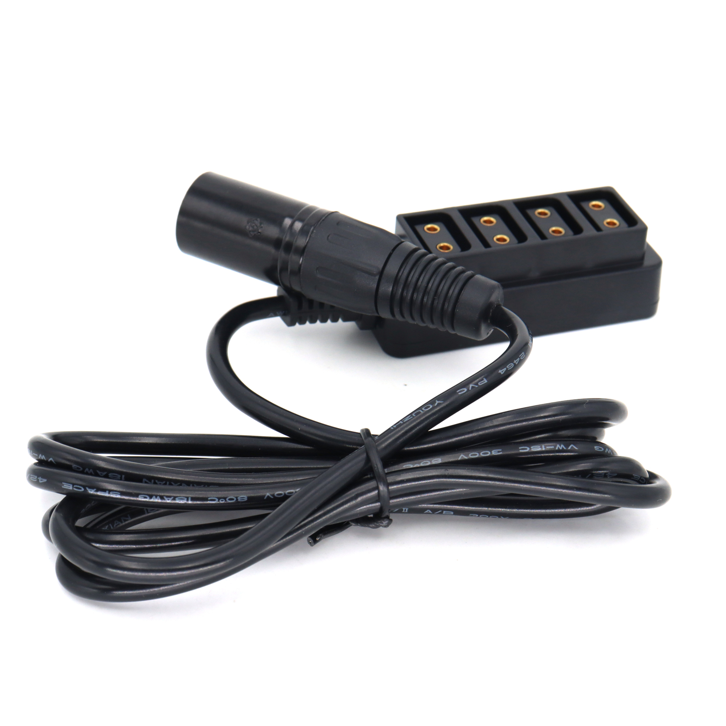 XLR 4Pin to 4 Port D-tap/P-tap Splitter Cable for ARRI RED/TVLOGIC Camera