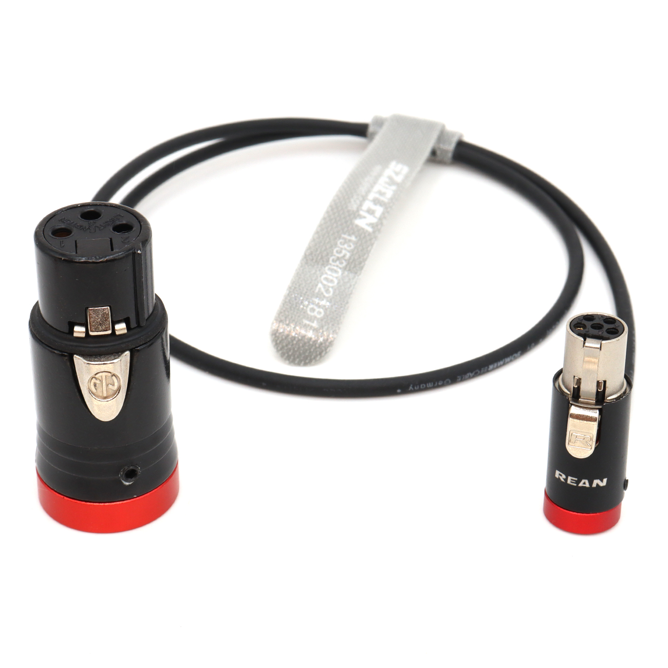 Low-Profile XLR 3Pin Female to TA5F "sommer cicada" cable. For Balanced LINE level signals into Lectrosonics transmitters