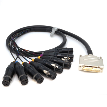 DB25 Male to 8 Channel XLR 3Pin Male/Female Balanced Audio Cable for Studio Recording, Patch Bay, Mixing Console, Microphones