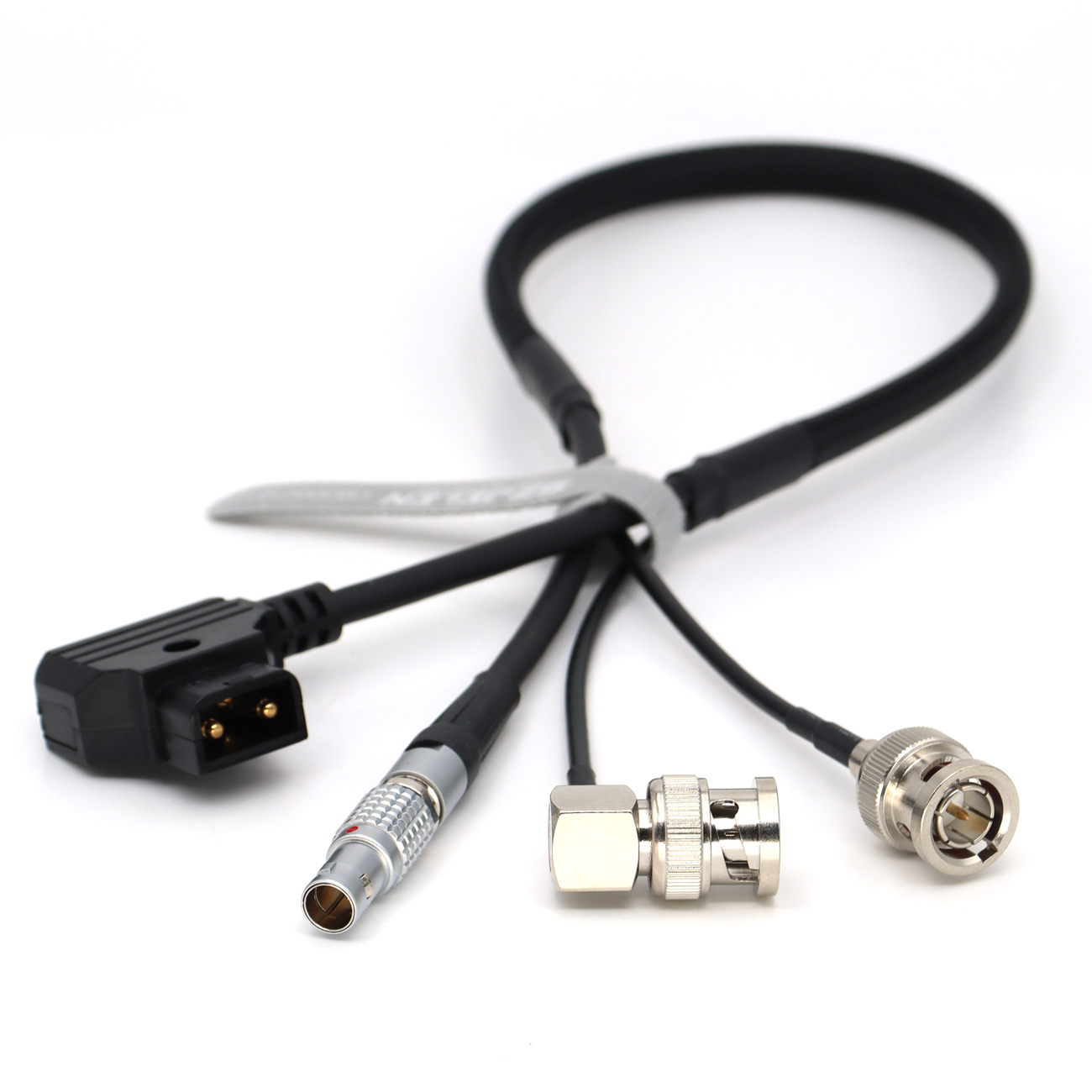 Power Video Cable D-tap to Adjustable Elbow 0B 2Pin + 75ohm SDI for Teradek, Vaxis Transmission