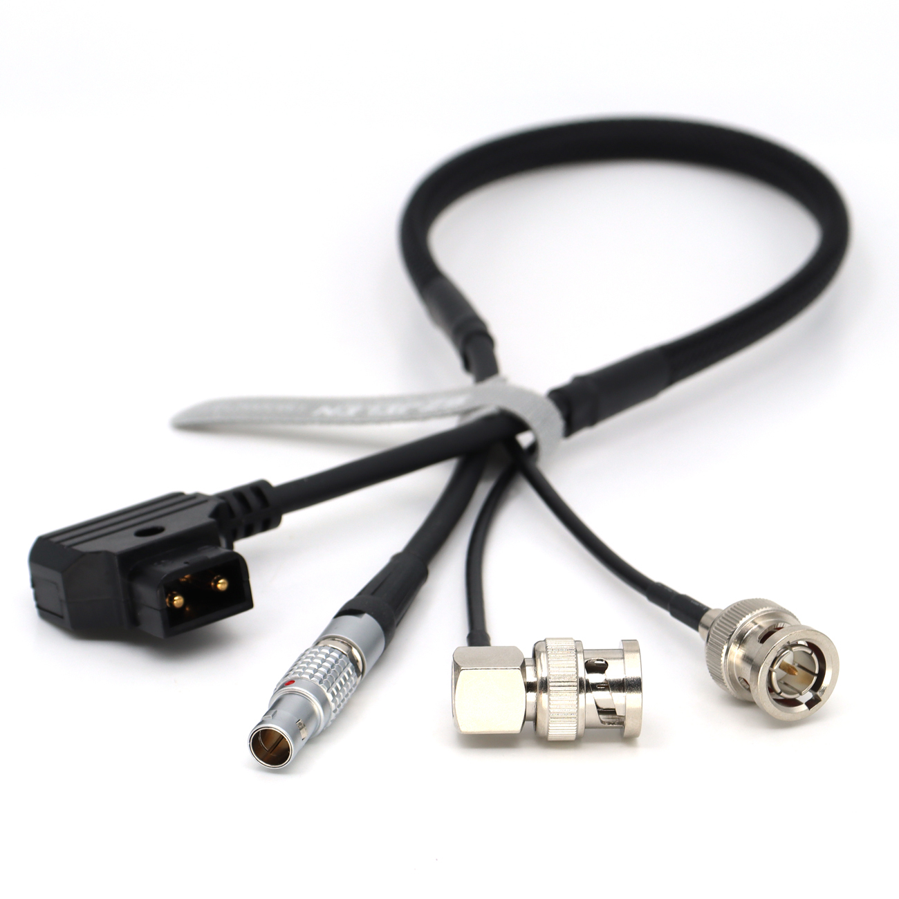 Power Video Cable D-tap to Adjustable Elbow 0B 2Pin + 75ohm SDI for Teradek, Vaxis Transmission