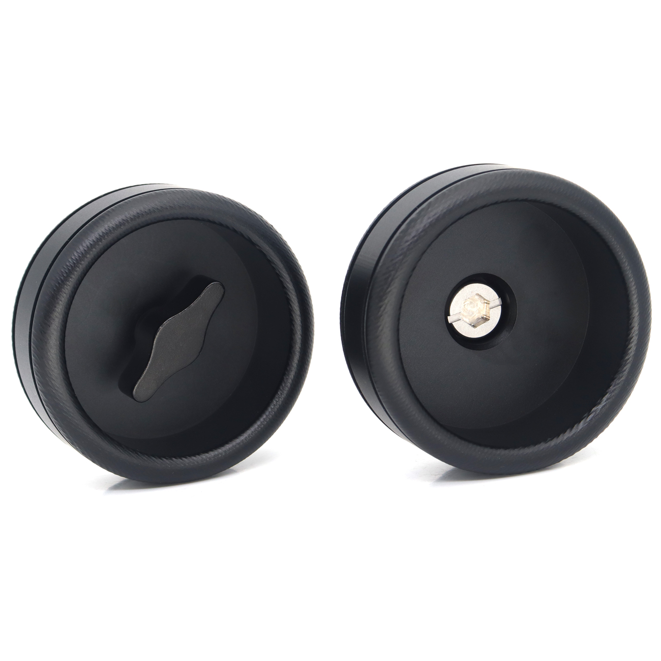 Camera Handle Round Knob with 3/8"-16, 1/4"-20 Screw & Spring-Loaded Locating Pin, M6 Screw with ARRI Standard Gear
