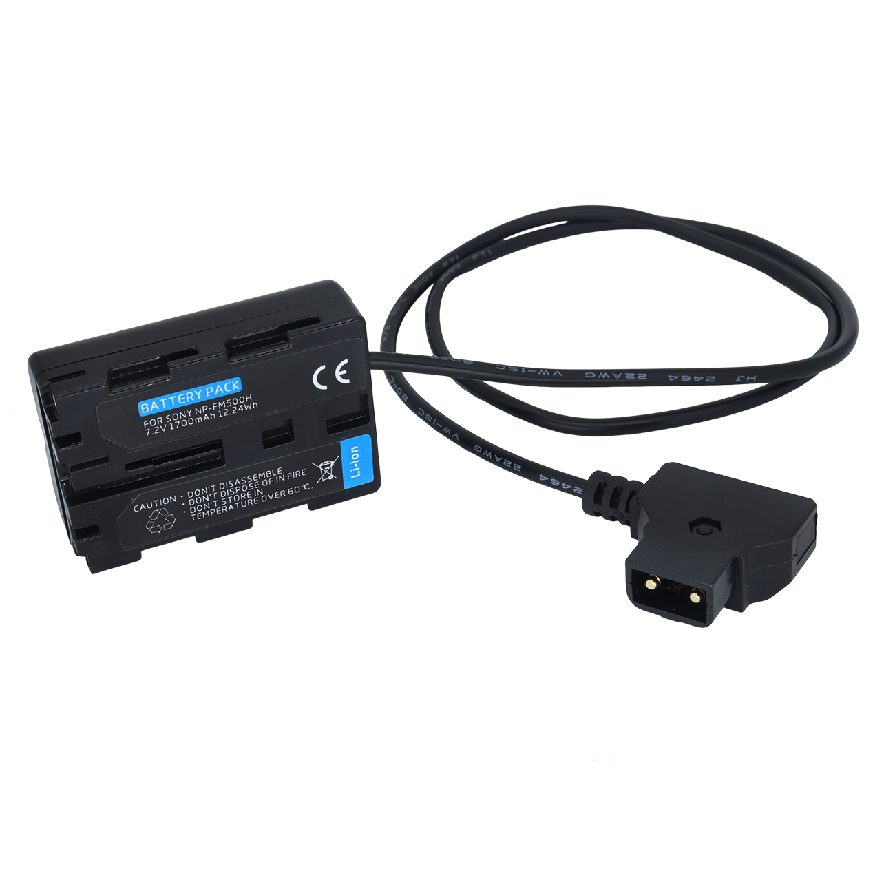 D-tap to Sony NP-FM500H Dummy Battery Power Cable for ARRI WCU-4