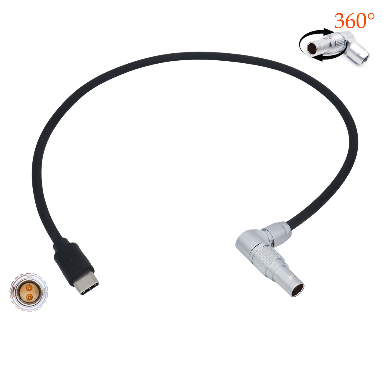 Power Cable Ronin RS3 RS4 Type-C Power Supply To FGG 0B 2Pin for Teradek