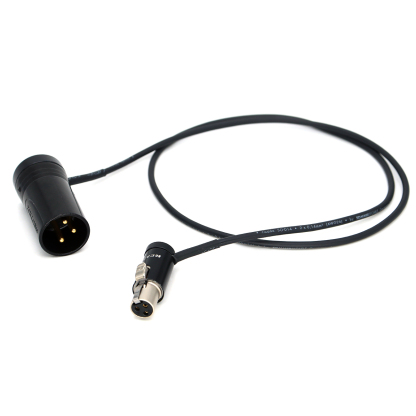 Audio Cable Short Mini XLR 3Pin Female to Short XLR 3Pin Male for Lectrosonics