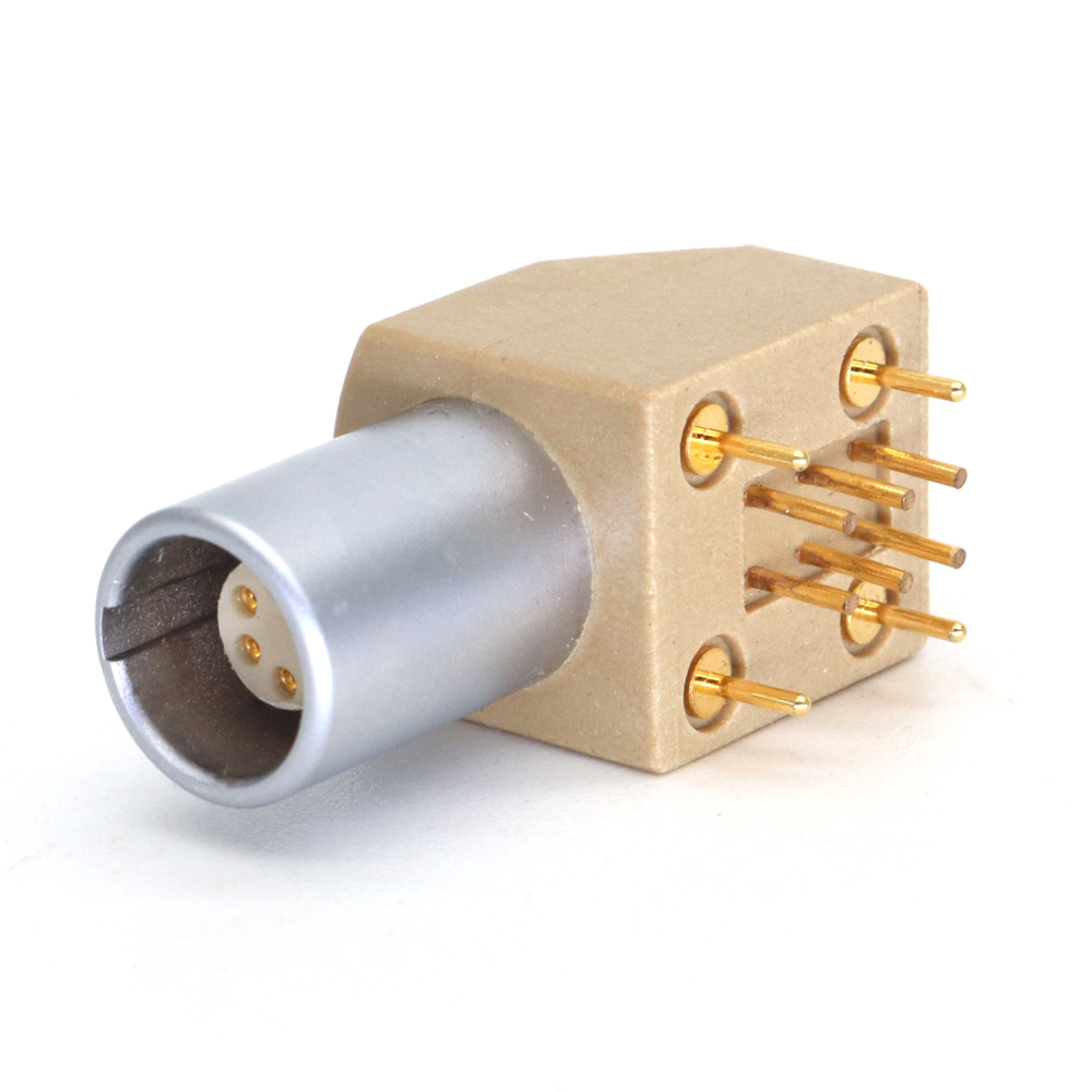 EPG 0B 2~9 Pin Male Plug Aviation Fast Connector Ellenbogen 90° PCB Buchse Printed Circuit