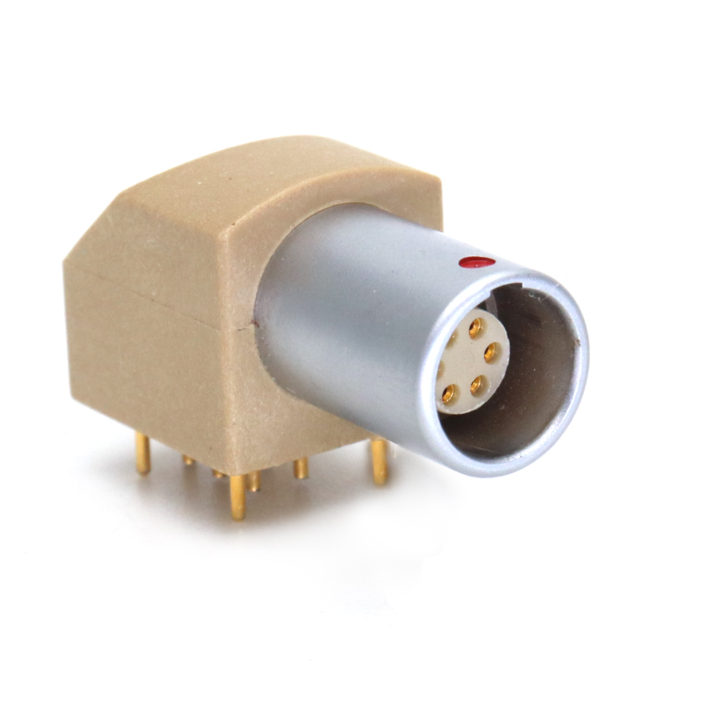 EPG 0B 2~9 Pin Male Plug Aviation Fast Connector Ellenbogen 90° PCB Buchse Printed Circuit