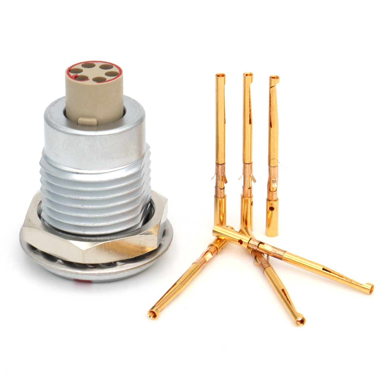 FGG EGG 0B 1B 2~7Pin Metal Circular Connector Without Welding, Crimping Plug Socket