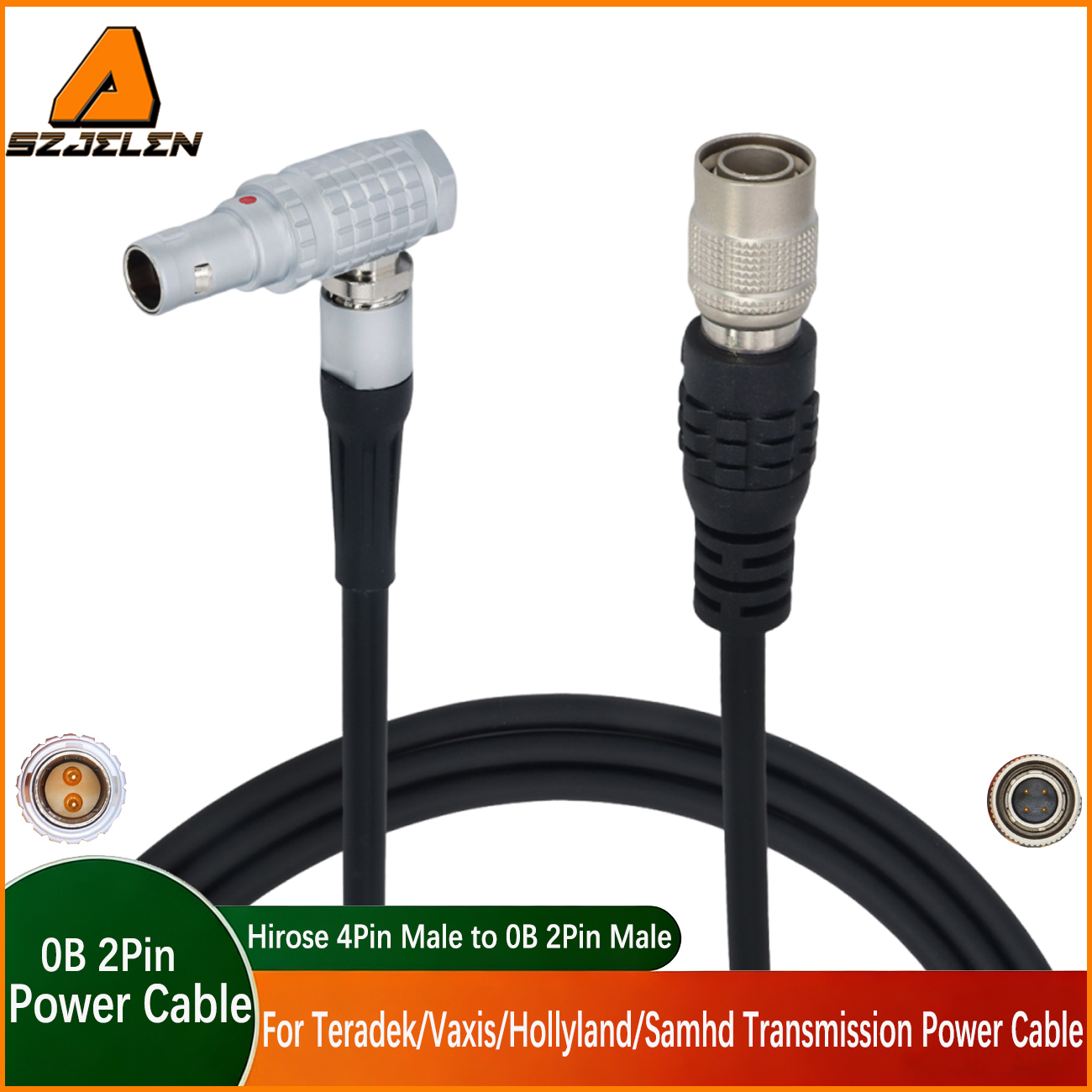 Camera Hirose 4Pin to 0B 2Pin Cable For Teradek/Vaxis/SmallHD Monitor/Sound Devices 688/644/633 Power Cable