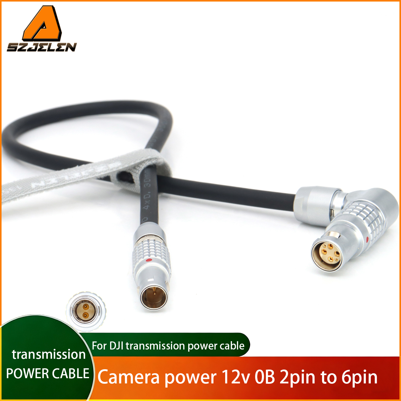 Camera Power 12V 0B 2Pin to 1B 6Pin(4+2) for DJI Transmission Power Cable