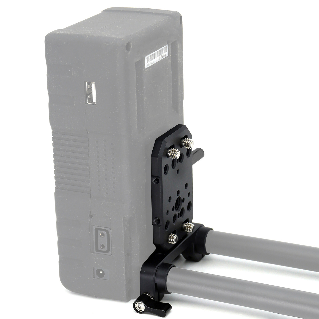 V-Mount Battery Plate/V-Lock Battery Plate with Dual 15mm Rod Clamp